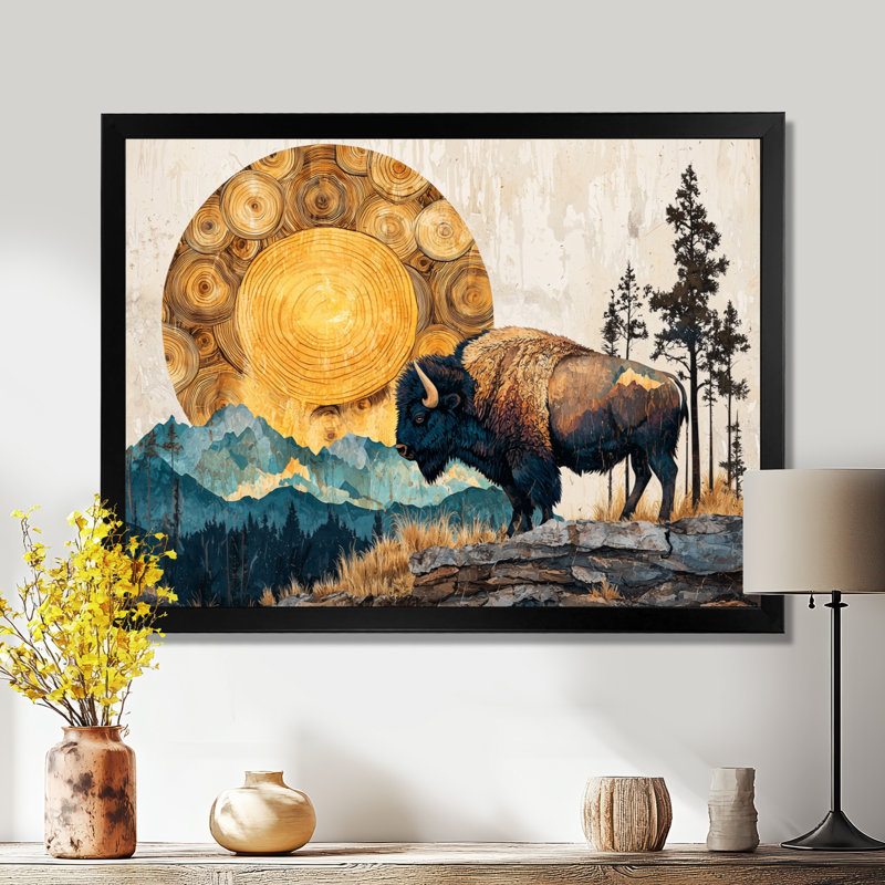 Genelda - Animals Large Wall Art, H 30 po x l 40 po, Picture Framed, Noir