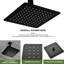 Douche de salle de bain pluviale carrée 16 pouces - Tête de douche en acier inoxydable 304 noir mat