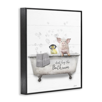 «Don't Hog», estampe numérique de la salle de bain par Lori Deiter