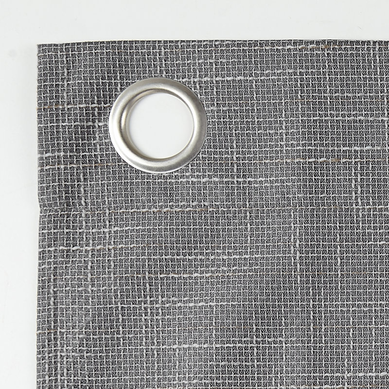 Burlap Weave Thermal Extreme 100% Blackout Grommet Curtain Panel, 52" W x 96" L, Gray