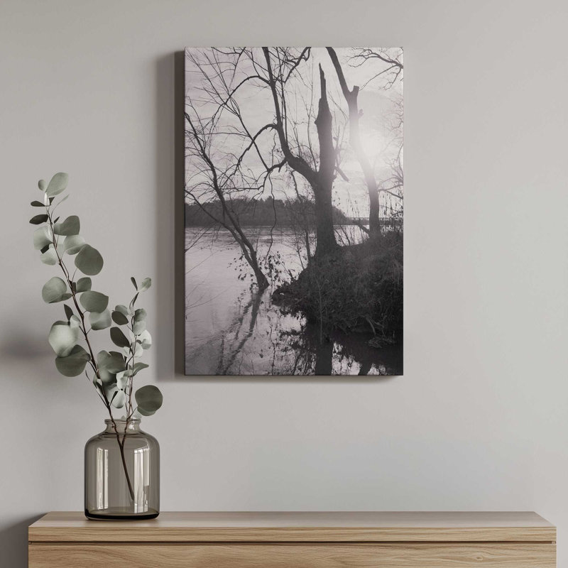 «River in Winter» par Tony Smith, reproduction d'art sur toile, H 12 po x l 8 po
