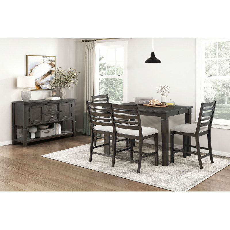 Table de hauteur comptoir classique avec mobilier de salle à manger carré en bois amovible