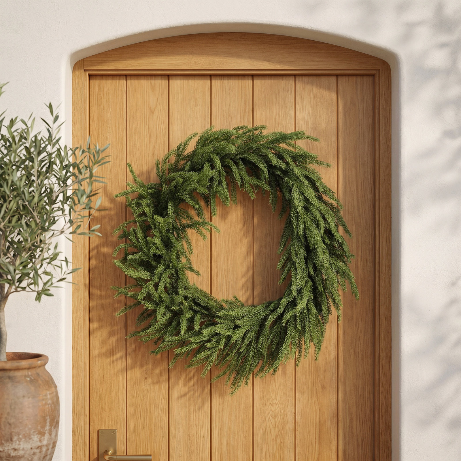 36" Real Touch Forest Norfollk Pine Wreath