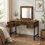 Ensemble coiffeuse à 4 tiroirs de rangement avec miroir