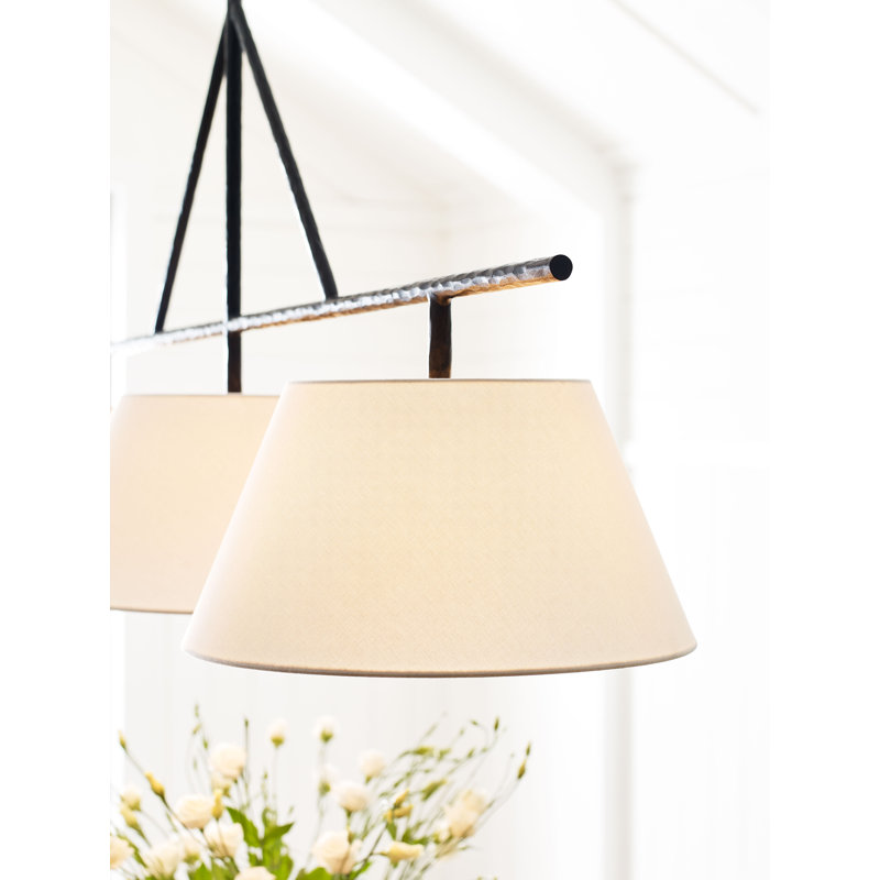 Suzanne Kasler Collette Large Linear Pendant, Aged Iron