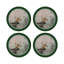 Sous-verres ronds en cuir vert vegan anglais-119015099