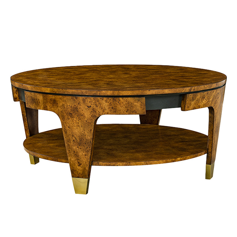Table basse Carmel, Bois noueux rustique