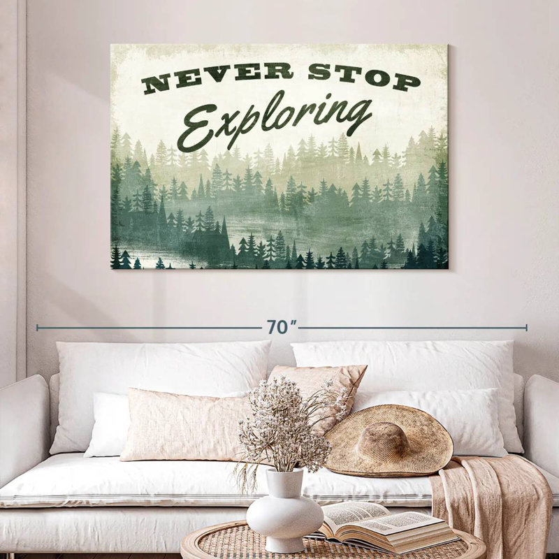 Tergel Never Stop Exploration Greenery, H 32 po x l 48 po
