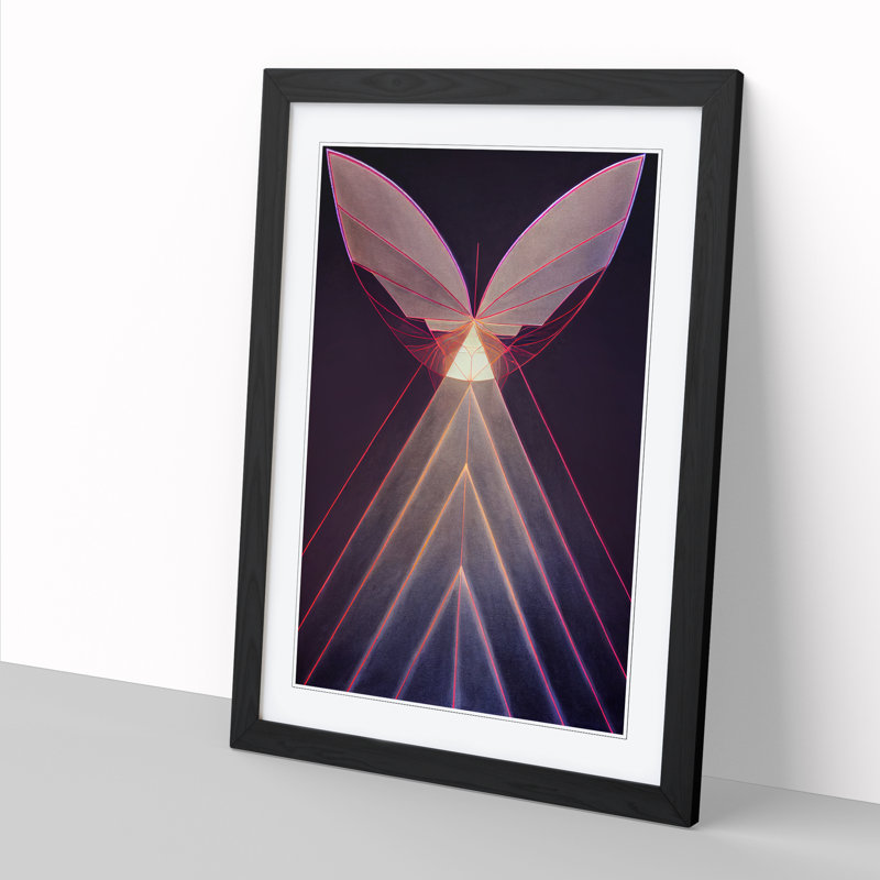 FRM-V0523-225X Beautiful Angel Art Vol.1 - Single Picture Frame Print, 34cm H x 25cm W x 2cm D, Black Framed