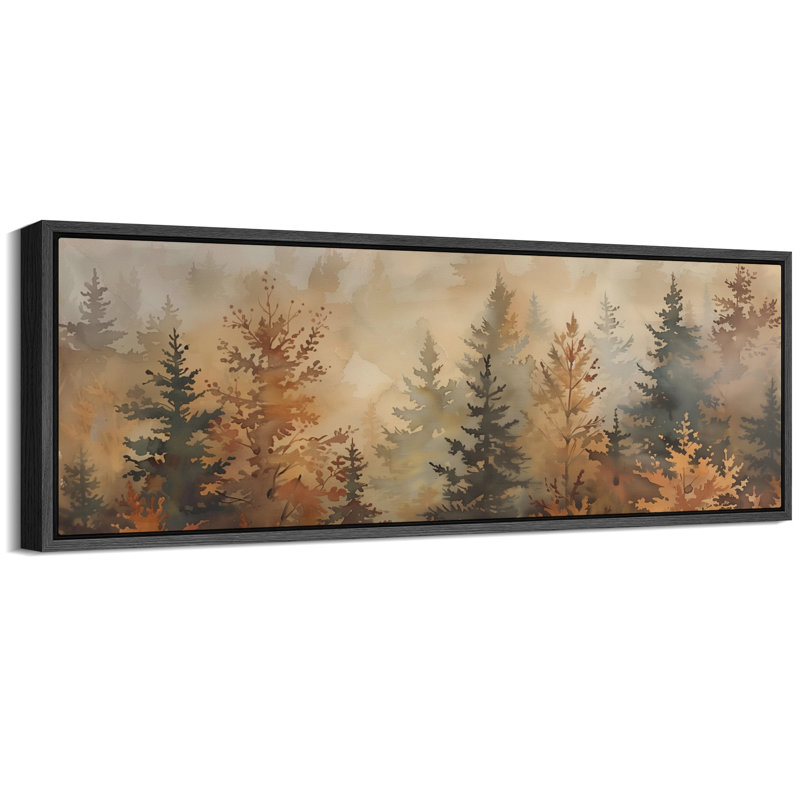 Art de forêt de pin, images murales d'automne, impression numérique sur toile giclée sur toile, H 20 po x l 60 po