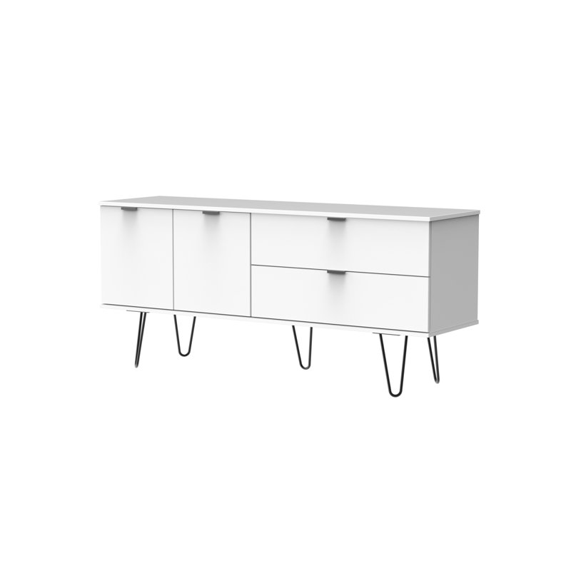 Fully Assembled Menifee 79 Cm Wide 2 Drawer Sideboard, White