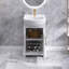 Meuble-lavabo autoportant blanc de 20 po avec lavabo en céramique, avec porte à fermeture en douceur et lavabo en céramique bombé-326492492