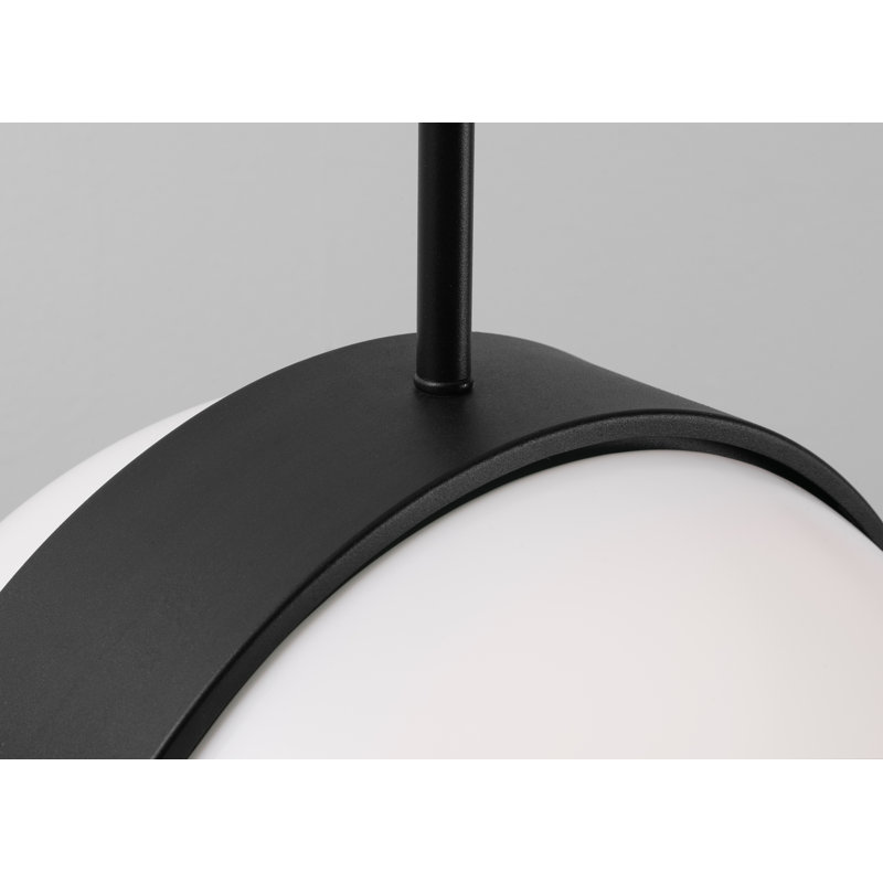 Luminaire suspendu à DEL Janelda, Noir, 9"
