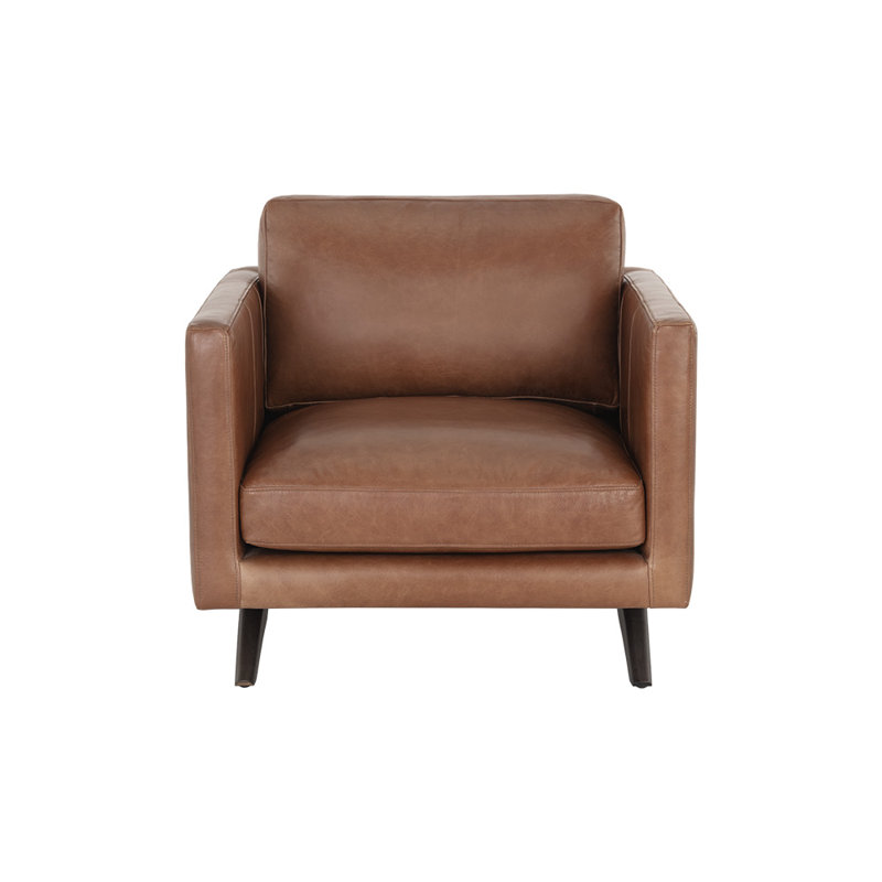 Rogers Armchair, Shalimar Tobacco Genuine Leather