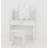 Adjustable Mirror Vanity Table With One Drawer, Spacious Storage For Beauty Essentials, Matching Stool, Compact And Elegant, Ancient White, Particle Board + , 15.63 In Width Mirror, Makeup Brushes,