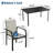 7 - Piece Patio Dining Set for 6: 55" Rectangle Table + 6 Textilene Chairs with Iron Armrests, Ideal for Lawn, Porch, Balcony, Poolside-2142385887