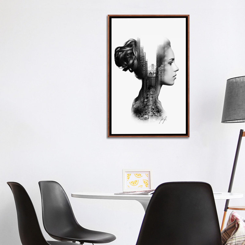 Impression d’art graphique « profile I » par Kathrin Federer, Pas de tapis, H 40 po x l 26 po x P 1,5 po
