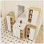 Ensemble de meuble-lavabo 4 pièces en chêne clair avec lavabo en céramique à bord mince, ensemble de meuble-lavabo avec armoires de rangement, panneaux de porte bicolores, ensemble KD
