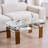 Tempered Glass Modern 2-Tier Coffee Table with Storage Shelf | Space-Saving Center Table for Living Room & Small Spaces-1294985442