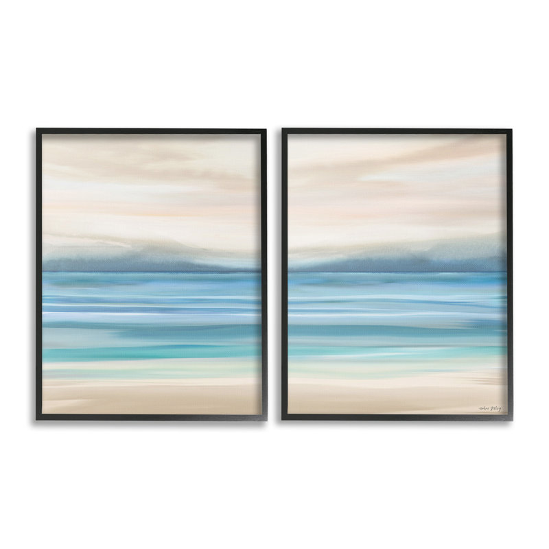 "Cadre photo unique Subtle Beach Seascape" par Amber Sterling 2 - Pièces sur toile, H 30 po x l 24 po