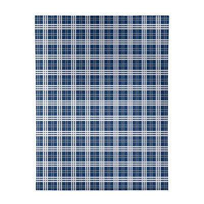 Tapis à carreaux bleu