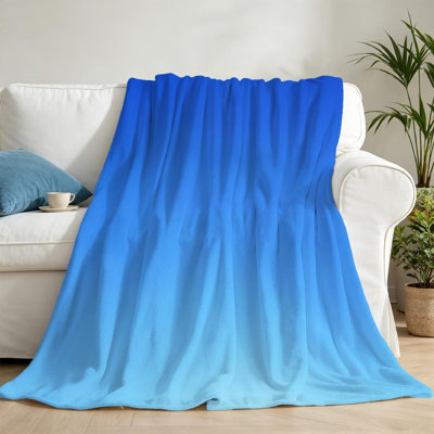 Jeté en flanelle de polaire bleue ultra douce