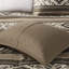 Édredon 5 pièces à rayures et à chevrons avec coussins décoratifs pour lit double / grand. Tissu, rembourrage, oreillers lavables à la machine et à nettoyer, taille double / grand. Microfibre-119448428
