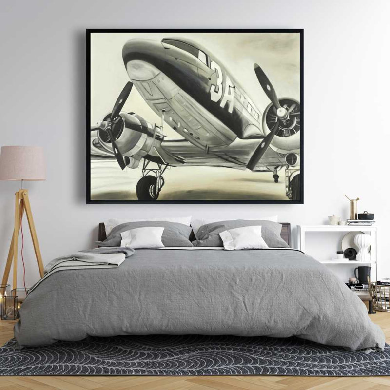 Art rétro sur toile, encadré beige hyperréaliste