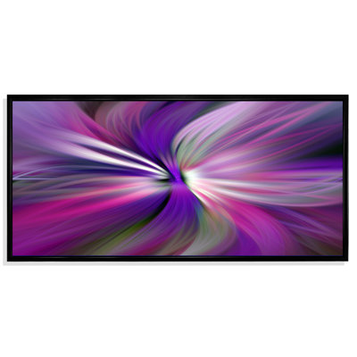 Colourful Marbleized Swirl Abstract Leaf II - Modern Canvas Art Print