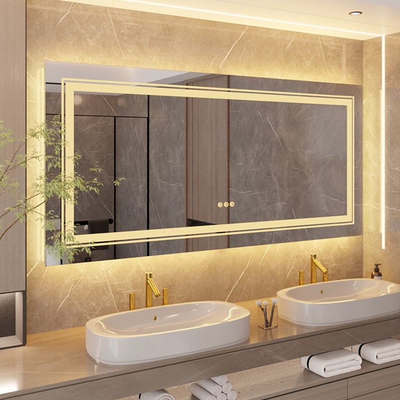 Ashawnti LED Illuminated Bathroom Mirror with Fog-Free Touch Sensor, 80cm H x 160cm W