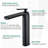 Matte Black Single Hole Bathroom Faucet - Handle With High Arc. Solid Brass Made, To Rust And Corrosion. Large-Flow Spout Superior Ceramic Disc Cartridge. For Residential Bath Use Made Of Quality