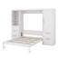 Grand lit escamotable avec tiroirs et tablettes-107167774
