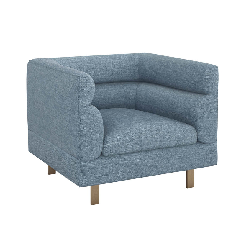 Fauteuil demi-tonneau Ornette, Sergé de surf en polyester