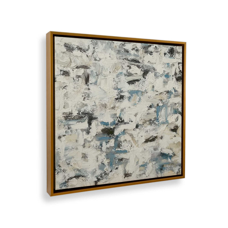 Whispered Layers II, Or poli, Impression encadrée sans passe-partout, H 16,75 po x l 16,75 po