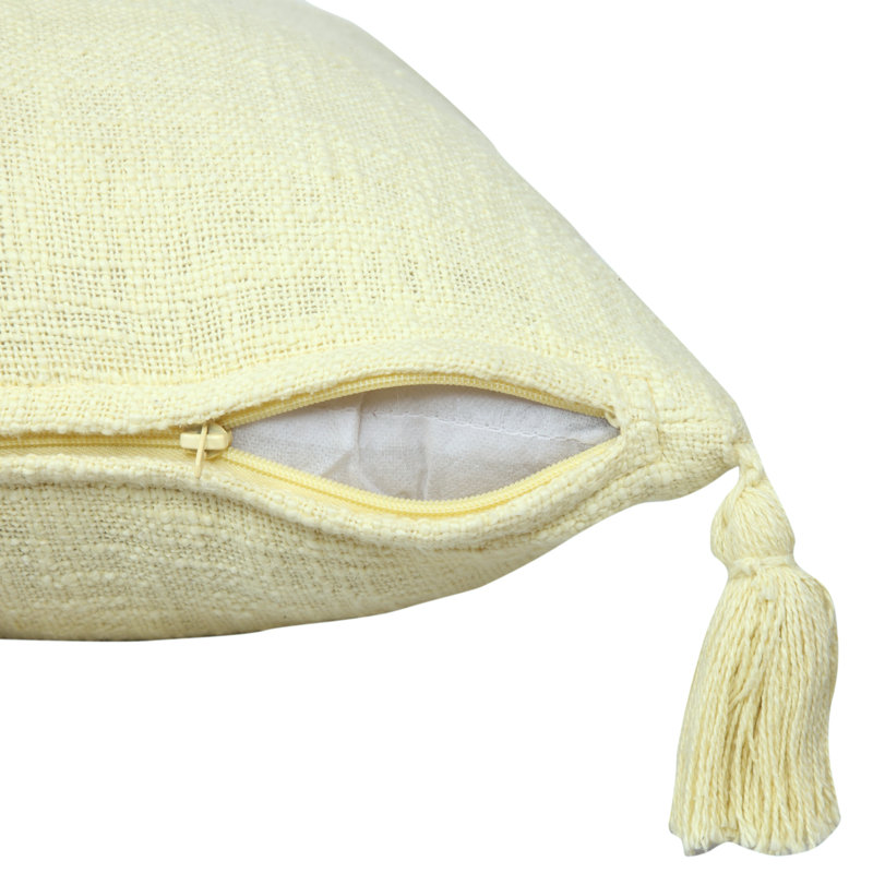 Ensemble de housse de coussin et insert en coton rayé noir, Noir