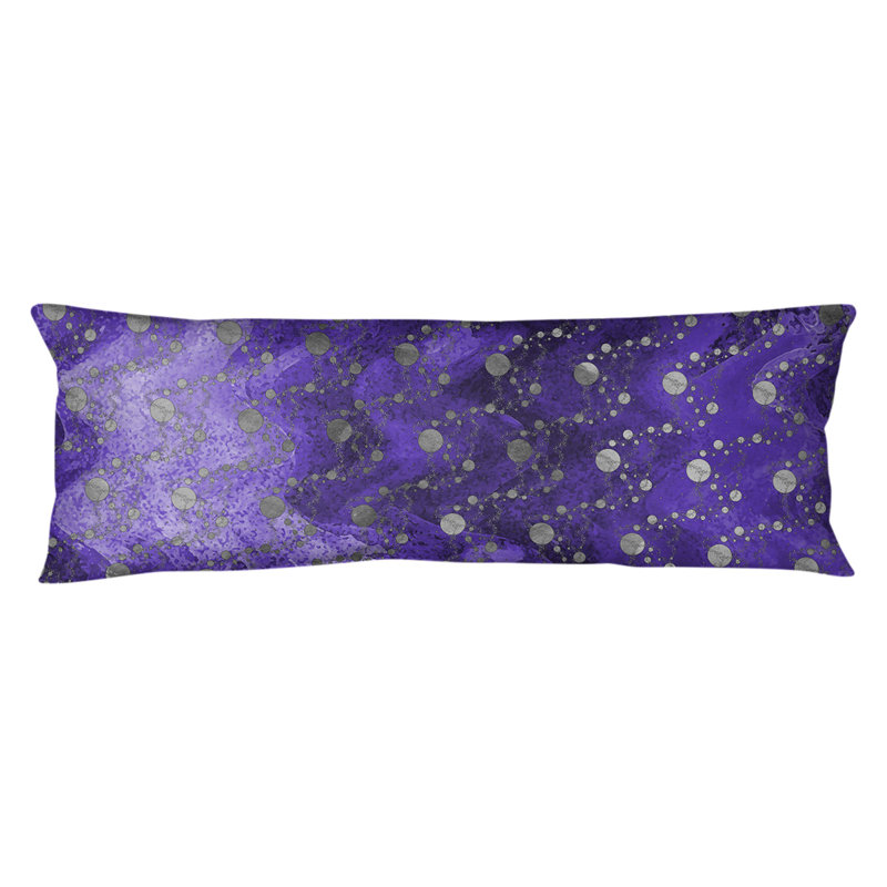 Coussin lombaire stars pois points, Bourre en polyester, Mauve