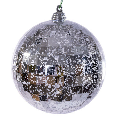 Vickerman 4" Mirror Mercury Ornament. It includes 6 pieces per bag.