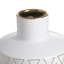 D5.9X7.9 "Vase rond blanc / or