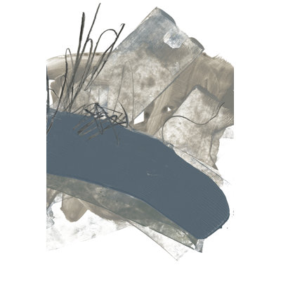 Blue & Grey Swipe III by Jennifer Goldberger - Painting