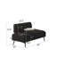 Canapé en velours moderne à deux places de 54 pouces avec dossier et table d'appoint rotative à 360 ° - repose-pieds, banc multiusage, ensemble de bureau et de chaise, conception compacte pour le salon, la chambre à coucher et un appartement-130634202