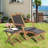 Karlye Outdoor Acacia Solid Wood Single chaise
