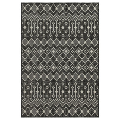 Sunshine GC_HAR2020 Anthracite 7 ft. 10 in. x 10 ft. 3 in. Indoor/Outdoor Area Rug