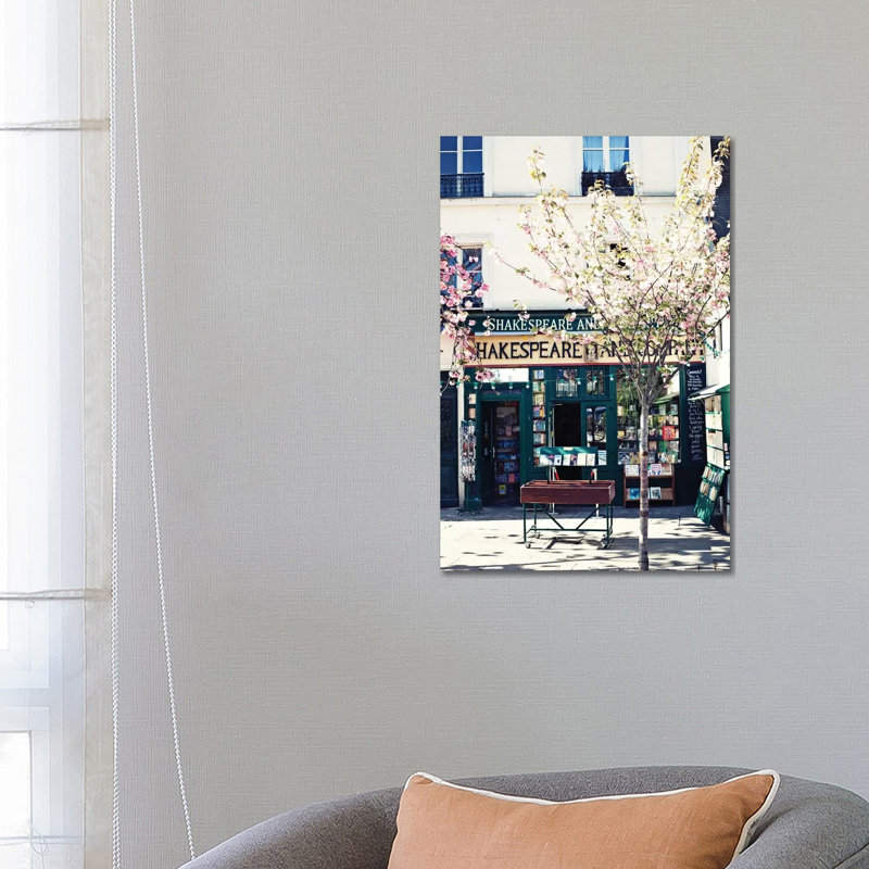 Shakespeare And Co by Caroline Mint - Print on Canvas, 66.04 cm H x 45.72 cm W x 1.91 cm D, Wrapped Canvas