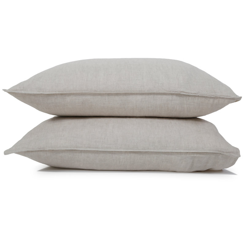 Parker Duvet Cover, King Duvet Cover + 2 King Shams, Flax, Linen