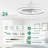 24 Inch Smart Ceiling Fans With Lights And APP Control, Modern 6 Speeds LED Dimmable Fandelier Ceiling Fan For Bedroom-1149606195