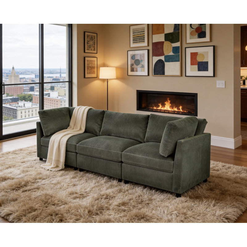 Freywall Sofa, Hunter Green