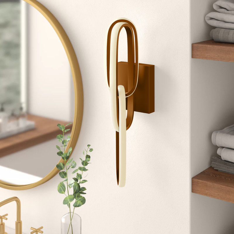 Gunna LED Armed Sconce, Gold