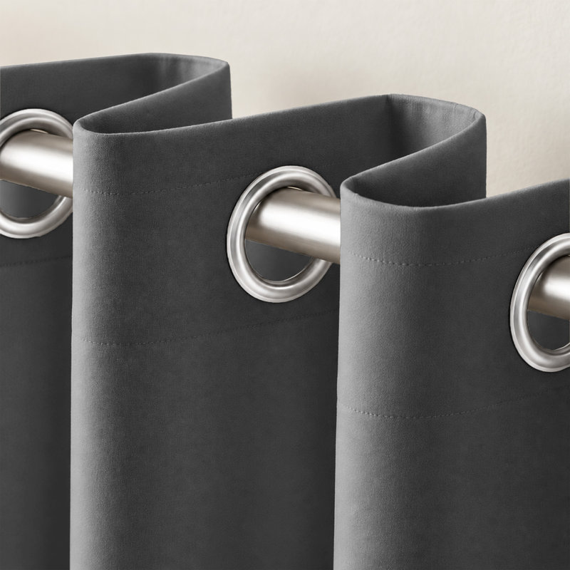 Cariya Small Window Eyelet Blackout Thermal Curtains  – Light Blocking & Energy Efficient, 168cm Width x 183cm Drop