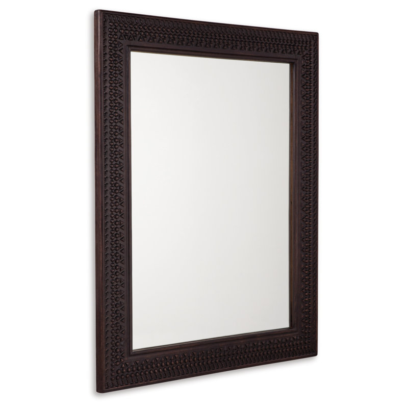 Balintmore 78" x 42" Dark Brown Wood Full Length Mirror