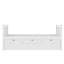 Lit plateforme simple avec tiroirs et lit gigogne, lit de jour en bois massif, sans sommier, blanc-397258891